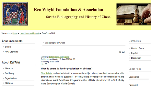 2016-06 Ken Whyld Foundation & Association for the Bibiography and History of Chess